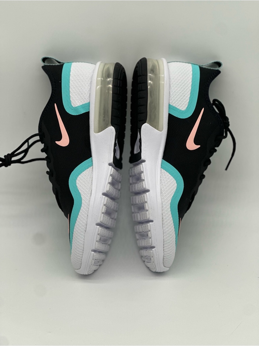 Nike Women’s Black Turquoise Pink Air Max-Style Sneakers - Picture 5 of 10